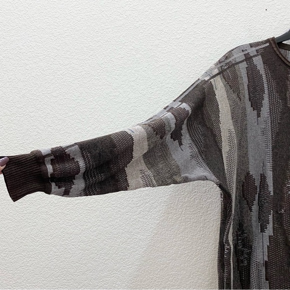 Vintage St. Croix Knits Brown/Gray Abstract Raglan Sleeve Men’s Sweater Size XXL - Picture 3 of 9